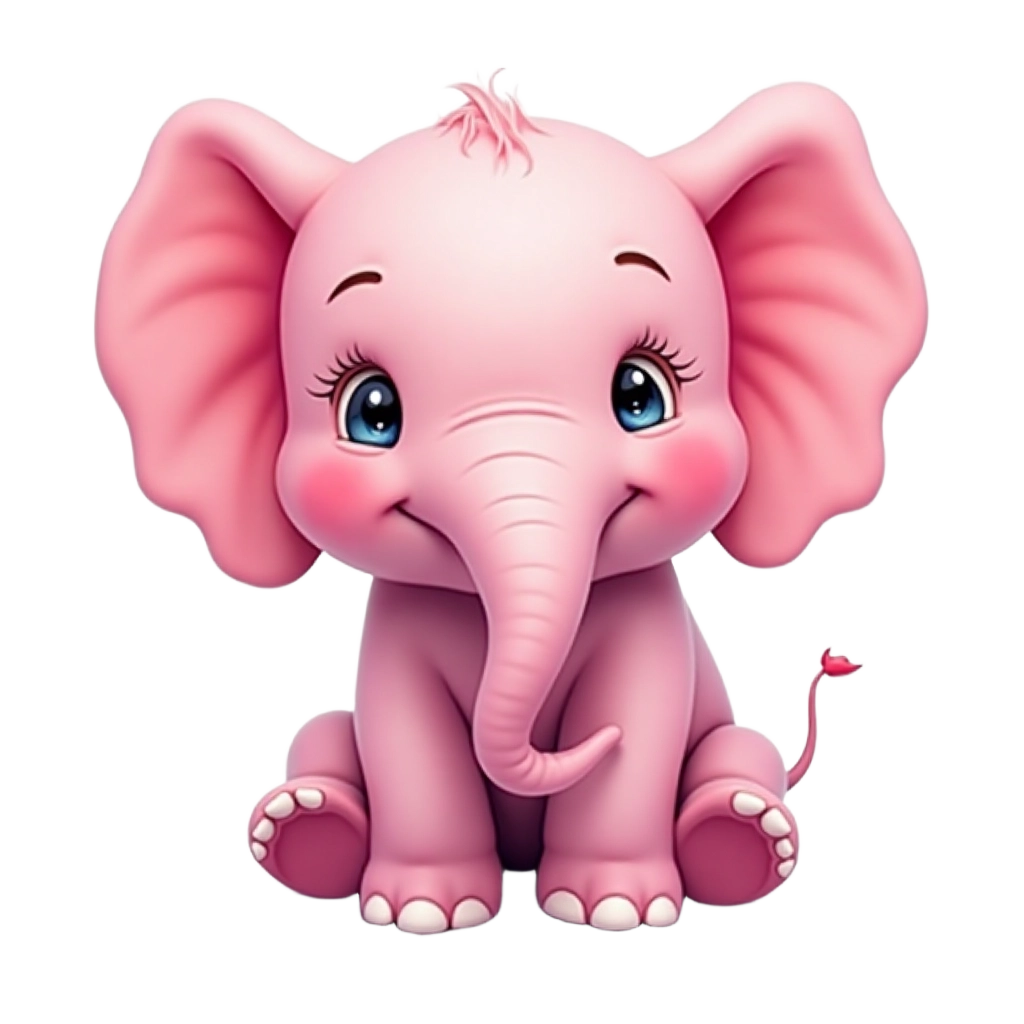 Cute Pink Elephant